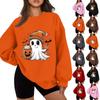 Women's Winter Fashionable Casual Long Sleeve Halloween Print Sweatshirt
