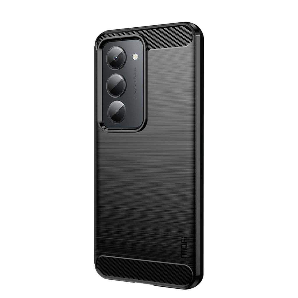 Для Xiaomi Redmi 15 5G (Глобальный) (169 мм) Задняя крышка MOFI с текстурой шлифованного карбонового волокна, мягкий ТПУ чехол