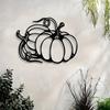 1pc Vintage Pumpkin Metal Wall Art Iron Sculpture Stem Swirl Design Front Porch Living Room Kitchen Office Decor Modern Indoor Wall Hanging