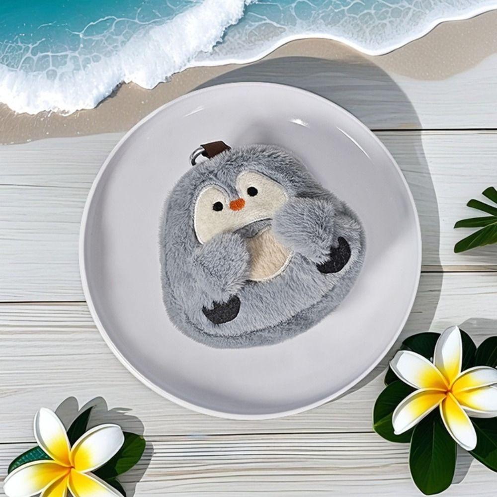 Кошелек для монет в виде пингвина на молнии, сумка для хранения мелких предметов, плюшевый кошелек со шнурком для девочек