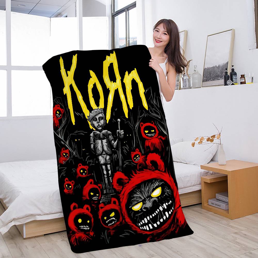 K-korn-Рок-группа Музыка Микрофибра Печатное Пляжное Полотенце Альпинизм Йога Пляж Плавание Бег Впитывающее Мягкое Полотенце
