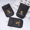 lczcr3 Leather Car Key Case Signal Blocker Bag Shielding Pocke For Porsche Panamera Cayenne Taycan 911 718 Macan Carrera-GT 928 944 968