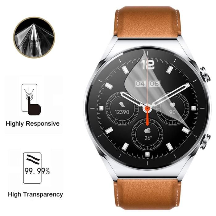 Защитная пленка для Xiaomi Watch S1 [Набор 6 шт.] Защитная пластиковая пленка Сверхтонкая Phonillico