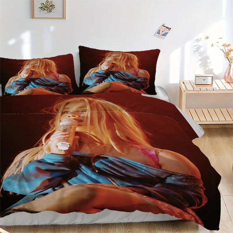 3Pcs Golden Hair Singer Performance Bedding Sets For All Sizes New 3D Printed Bed Cover Comforter Duvet Cover Pillowcase Bedroom Decoration