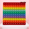 1/3Pcs Popping Bubble Rainbow Hundreds Chart Kids Number 100 Counting Sensory Toy Stress Relief Square Silicone