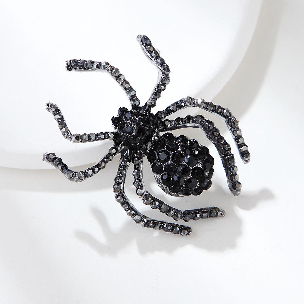 Брошь Lanhao Retro Black Diamond Spider — стильный, креативный, универсальный аксессуар