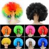 Clown Cosplay Football Fans Children/Adults Dressing Colorful Wigs Curly Hair Black Afro Curly Wig