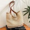 Large Capacity Hand-woven Bags, Women's 2025 New Straw Bags, Beach Vacation Shoulder Bags, Commuter Tote Bags