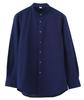 Seven Uniform GH7021-1 Navy Large Long Sleeve Stand Collar Shirt with Oxford Clothes for Restaurants
