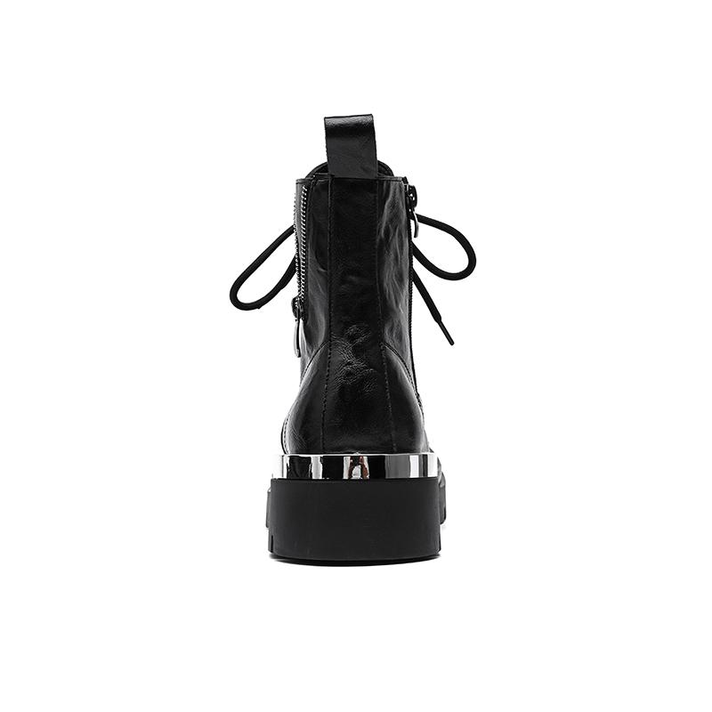 Модная Высококачественная Мужская Повседневная Кожаная Обувь на Толстой Подошве Модная Уличная Нескользящая Дизайнерская Обувь с Высоким Голенищем Рабочие Ботильоны Мотоциклетная Обувь