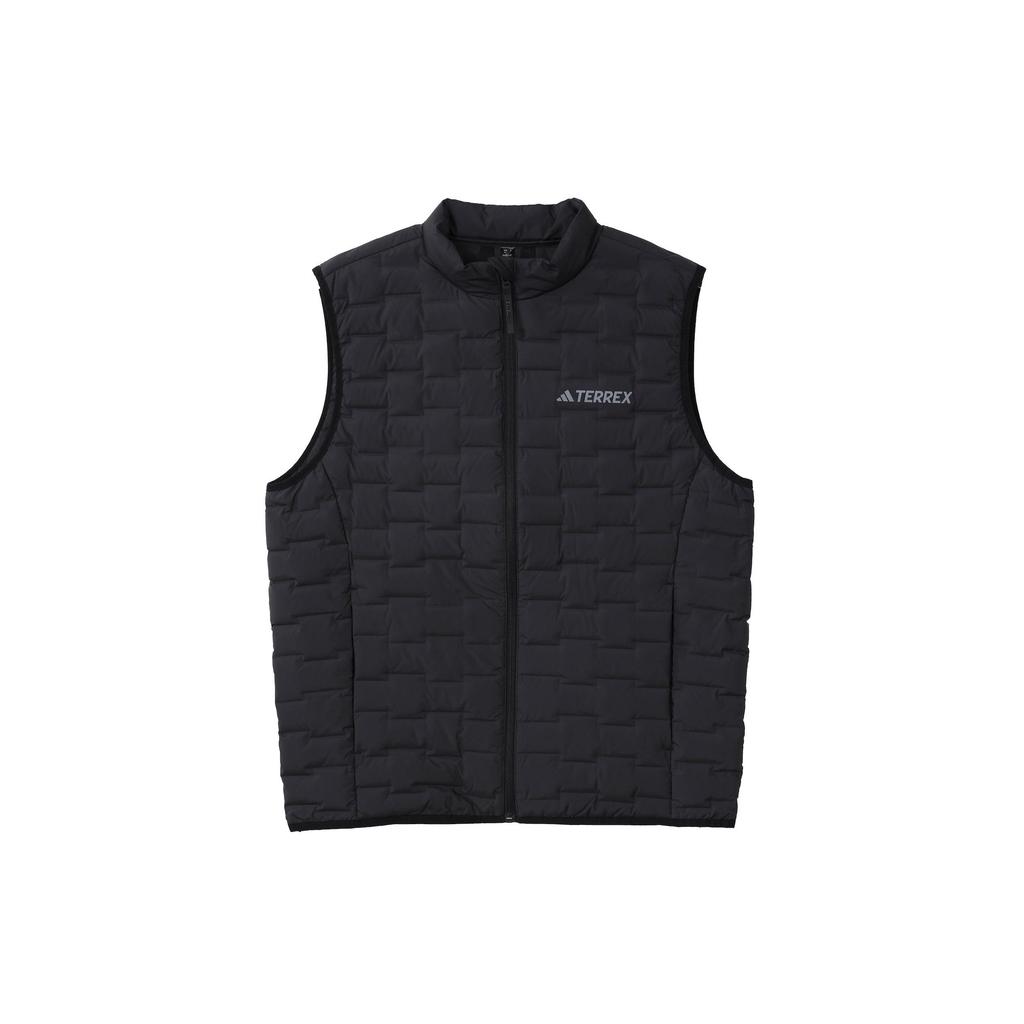 Adidas Down Vests Men's Black Stand Collar Moderate Other IT8695