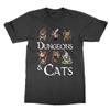 Футболка Dungeons and Cats смешная гиковская футболка драконы DnD RPG топ ДМ ГМ подарок