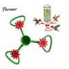 Plastic Nectar Feeder for Garden Hummingbird Adapter with Detachable Flower Ports Bottles, Backyard Attraction Kit DIY Outdoor Bird Patio and