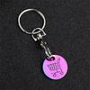 New Metal Shopping Trolley Coin Holder Keychain Portable Carts Token Lobster Buckle Key Chain for Supermarket Promotion Gift
