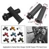 1 Pair Rubber Retro Motorcycle Handlebar Grips 25MM 28MM Motorbike Vintage Handle Cover Accessories for Harley Ranger CG/GN