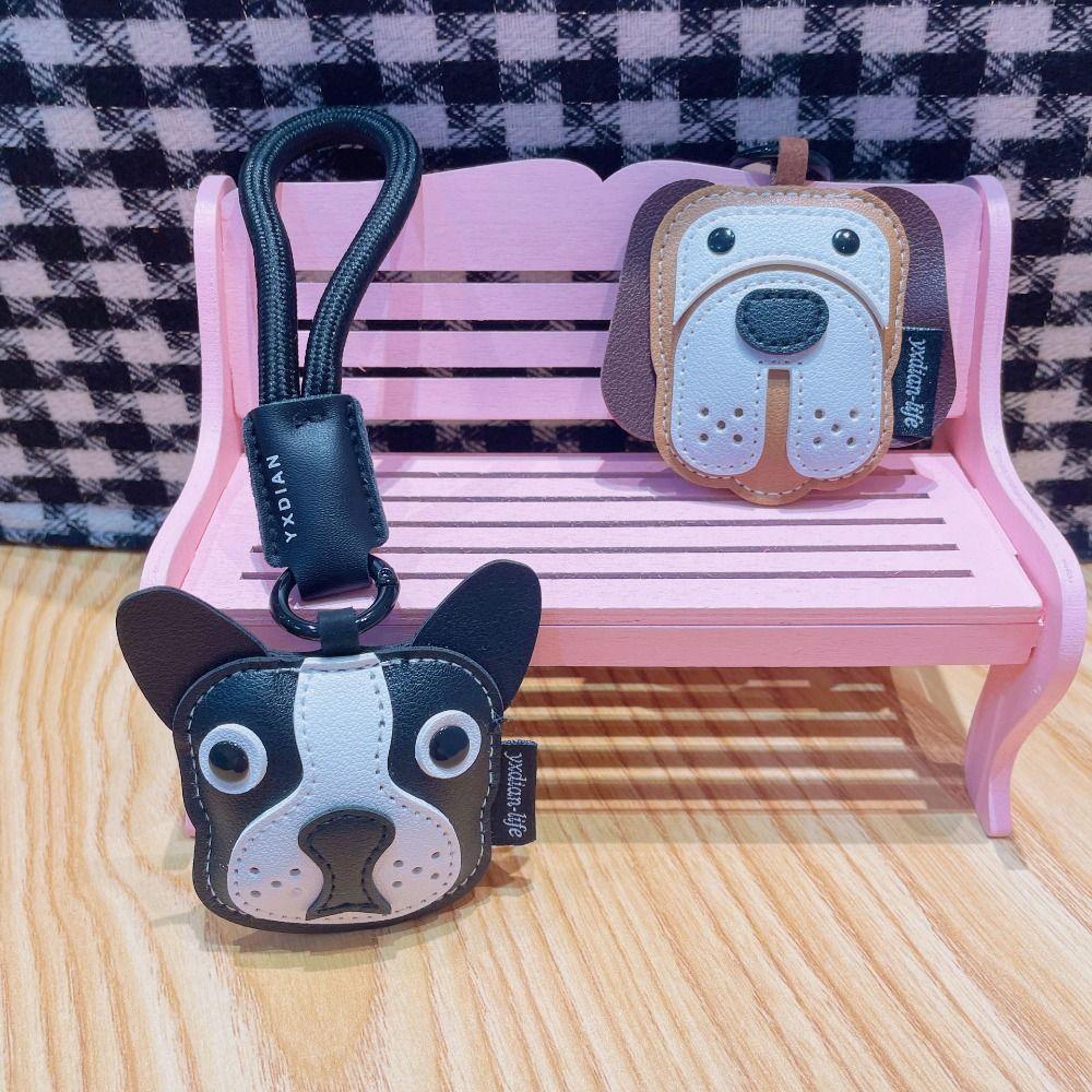 Creative Dogfighting Keychain Soft Leather Dogfighting Bag Pendant  Birthday Gift