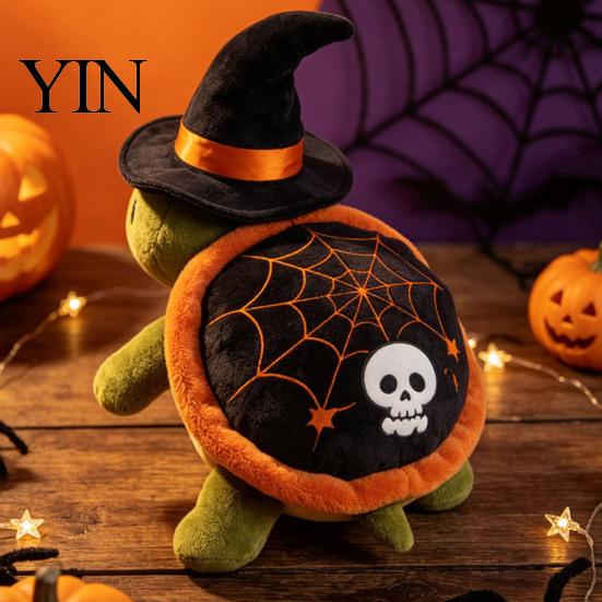 Small Keychain Pendant Halloween Cute Turtle Plush Toy with Wizard Hat, Soft Skin Friendly Fabric Stuffed Animal, Pendant, Holiday Party Favors