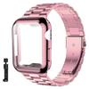 Чехол+Ремешок Ремешок для iWatch Ultra2 49 мм Металлический ремешок из нержавеющей стали Для Apple Watch 9 41 45 мм 44 мм 40 мм Серии SE 8 7 6 5 4 Чехол