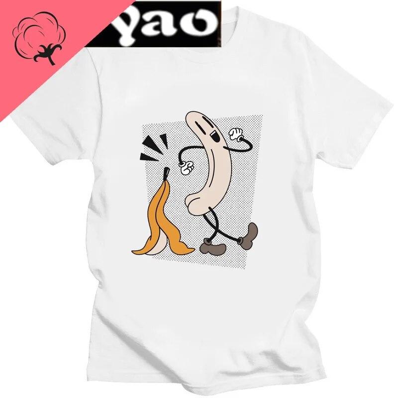 Забавная футболка с принтом банана, дизайн, летняя юмористическая шутка, хипстерская футболка, унисекс, женская повседневная уличная одежда, футболки с графикой, хлопок