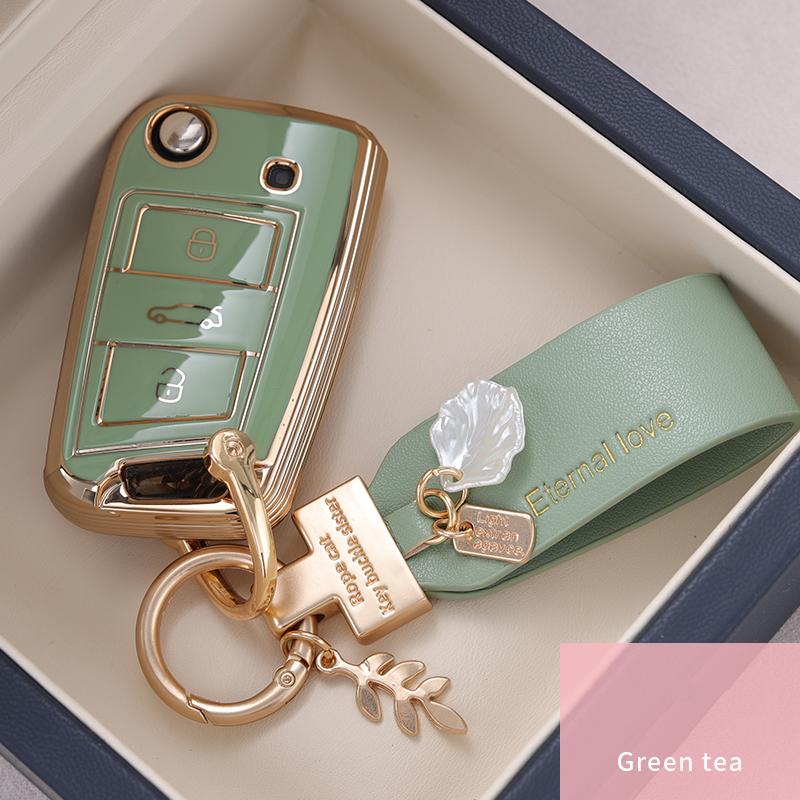 Fashion TPU Car Key Case Full Cover Fob For VW Volkswagen Golf 7 MK7 Tiguan MK2 For SEAT Ateca Leon FR 2 Ibiza For Skoda Octavia