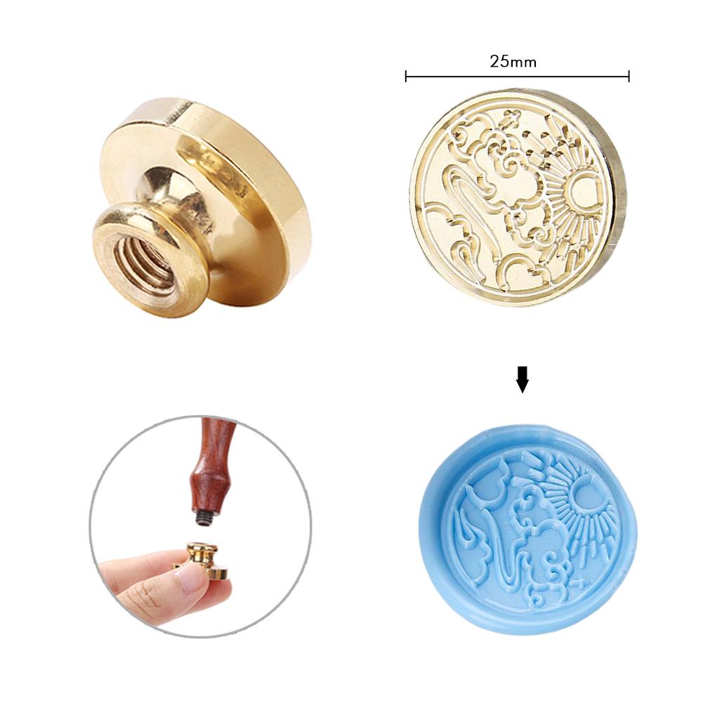 Uk* Серия Star Moon Штамп Голова Пригласительный Конверт Эмаль Восковая Голова для Свадьбы