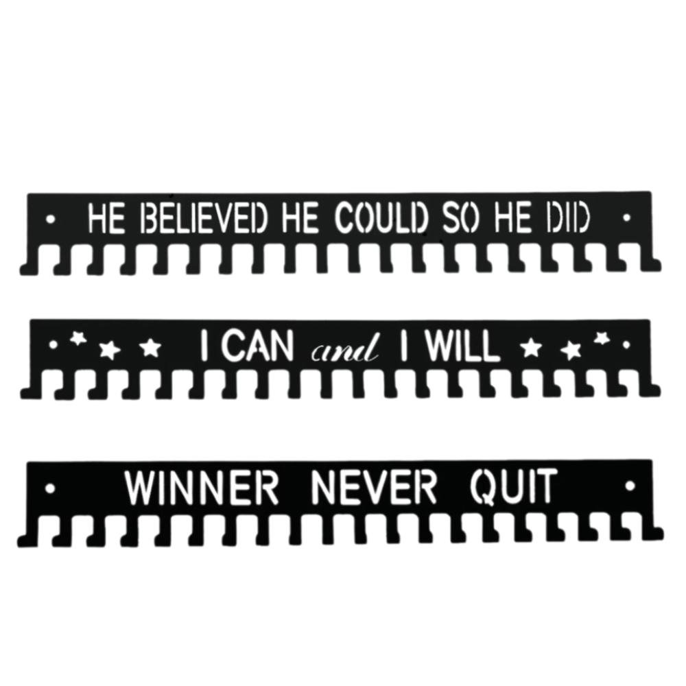 Inspirational Words Medal Display Rack Easy to Install Award Holder Karate Competitions