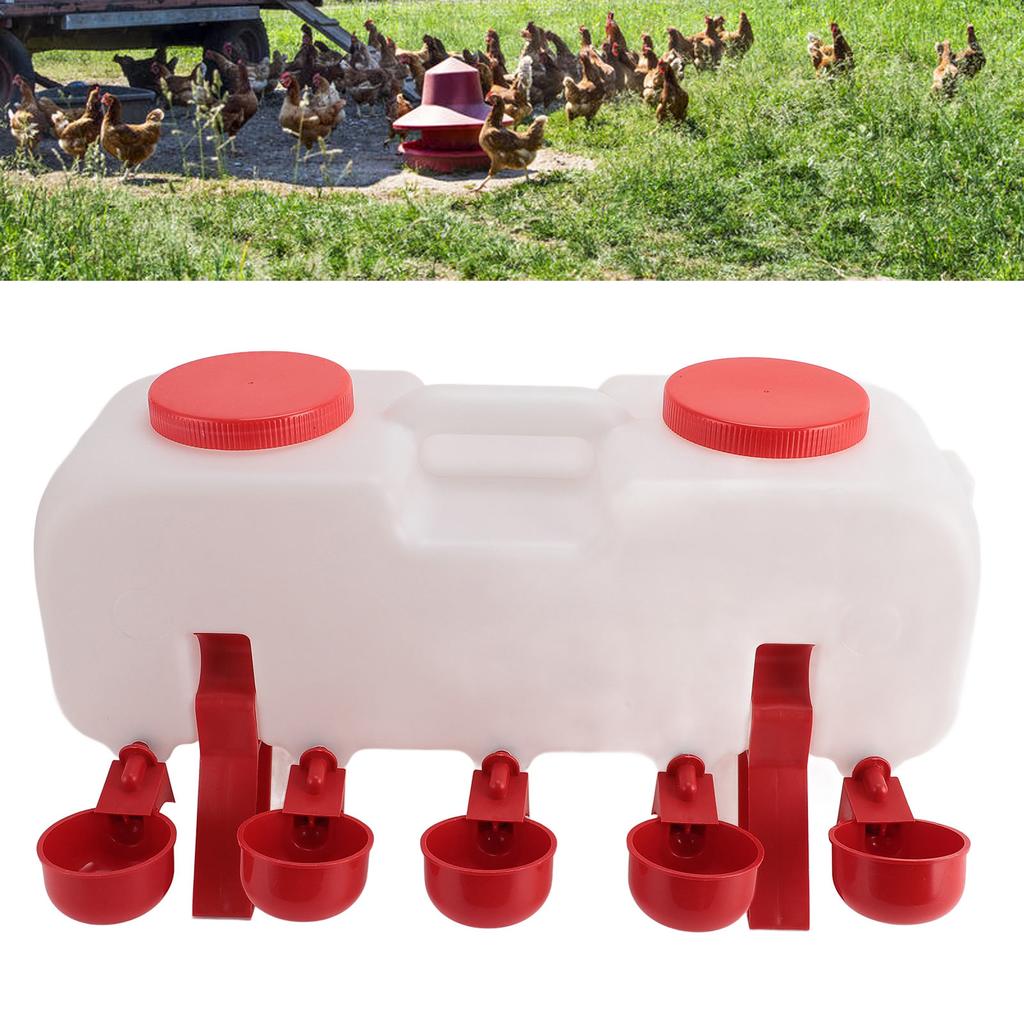Диспенсер для поения кур 10 л полуавтоматический большой емкости закрытый кормушка для птицы с 10 Вт