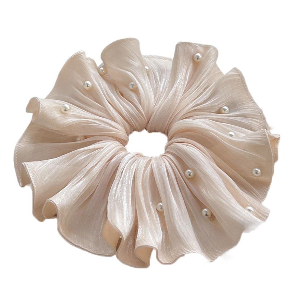 Cloth Elastic Scrunchies French Style Pearls Hair Rope Elegant Women Hair Scrunchies Women