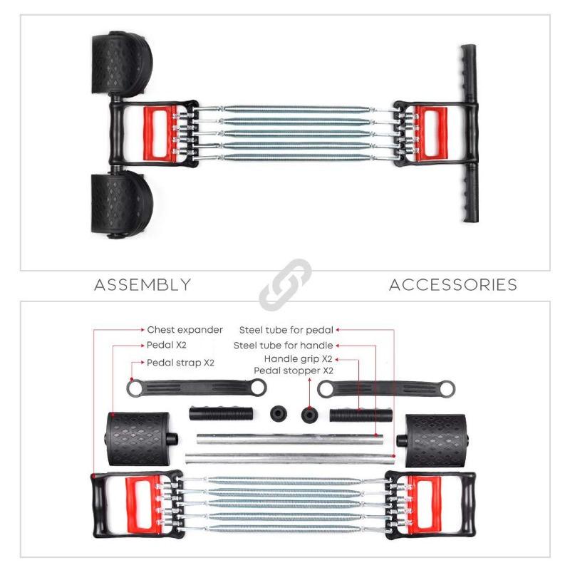 3 в 1 Эспандер с пружинным натяжителем для тренировки рук, грудной эспандер, многофункциональный фитнес-тренажер для мышц