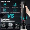 Upgraded Electric Wine Bottle Opener USB Rechargeable Automatic Wine Corkscrew One-click Button Wine Opener Set Kitchen Tools