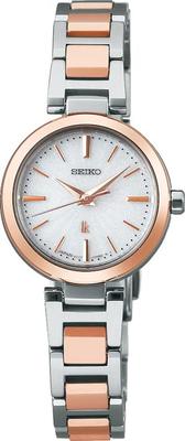 [Часы Seiko] Наручные часы Rukia I Collection Mini Solar SSVR140 Женские Серебристые + Розовое золото