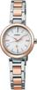 [Seiko Watch] Wristwatch Rukia I Collection Mini Solar SSVR140 Women's Silver + Pink Gold