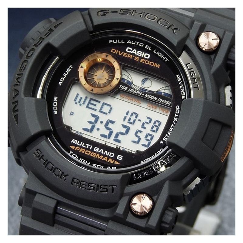 Casio G-SHOCK FROGMAN серия 200м водонепроницаемые кварцевый механизм ремешок из смолы японские и корейские часы мужские часы синий циферблат GWF-1000B-1JR
