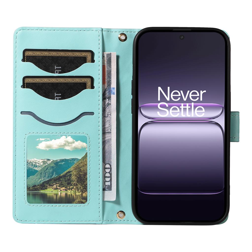 Для OnePlus Nord CE5 5G/OnePlus Ace 5 Racing 5G Чехол-кошелек Ромбовидный кожаный чехол для телефона с ремешком