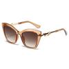New Retro Gradient Cat Eye Women Sunglasses Personality Irregular Color Matching Frame Design Men Trendy Glasses Uv400