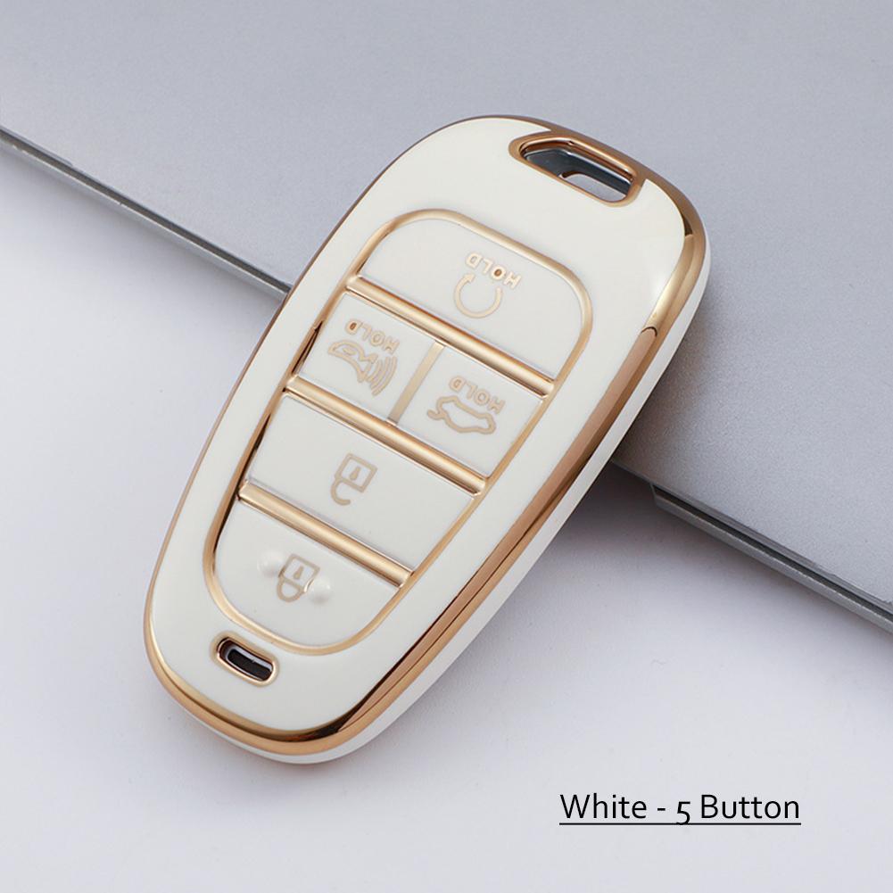 TPU Car Remote Key Case Cover Shell For Hyundai Tucson Santa Fe 2025 NEXO NX4 Atos Prime Solaris 2025 5 Button 7 Button