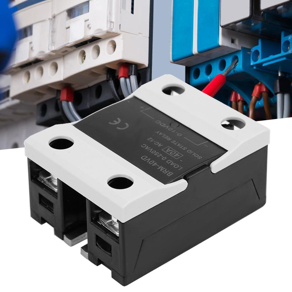 BERM BRM 40VD Solid State Relay 40A DC 0 10V AC 0 250V Flame Retardant Relay
