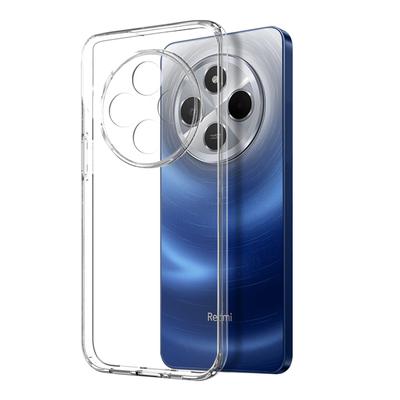 NORTHJO Чехол для Xiaomi Poco C75 4G/Redmi 14R 5G/14C 4G, прозрачный, из мягкого ТПУ, с защитным стеклом для экрана