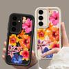 Чехол с цветочным принтом для Samsung S25 Ultra S24 FE S23 S22 A56 A36 A16 A15 A55 A35 Мягкий матовый противоударный чехол для телефона из ТПУ