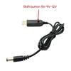 USB 5V к DC 9V 12V Адаптер линии повышения мощности USB к разъему с круглым отверстием 5,5x2,5 мм Кабель-конвертер USB Повышающий шнур