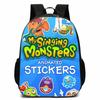 Kids School Backpack Boys Girls - Cute Cartoon Monster Design Lightweight Oxford Fabric Breathable Padded Straps Grade