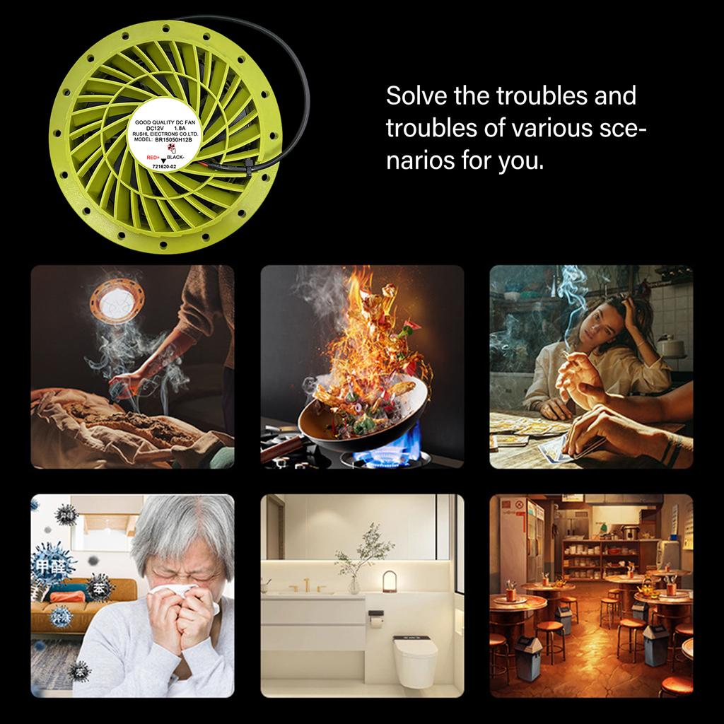 Простой в установке Высокоэффективный Канальный Вентилятор Низкий Уровень Шума 12В Для Дома Кухни Быстрая Вентиляция Воздуха в Малых Помещениях