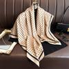 Print Satin Silk Square Scarf Hijab Women Bandana 90CM Headscarves Neckerchief Ladies Muffler Shawl Wrap Foulard Headband