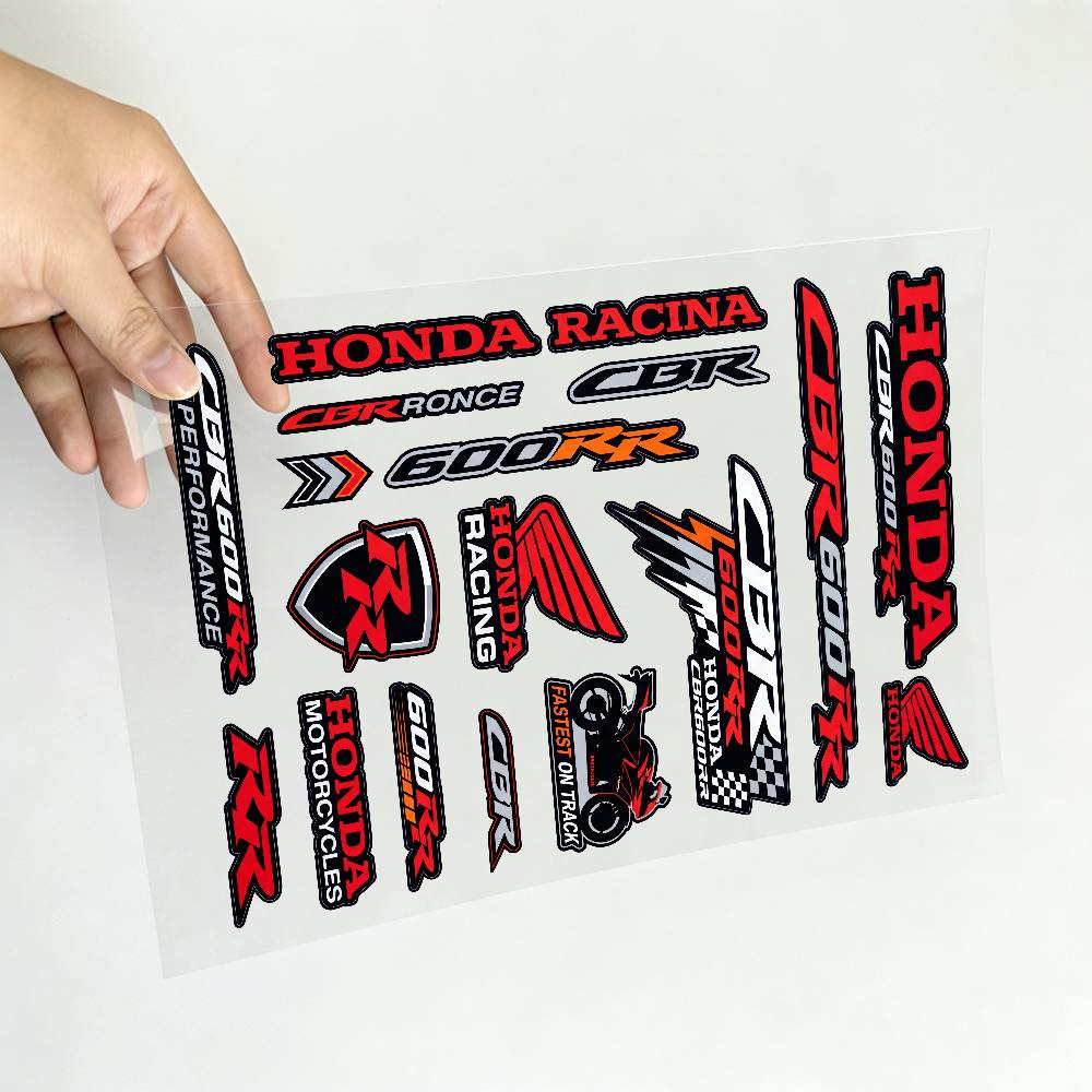 FOR HONDA CBR600RR Waterproof Reflective Motorbike Stickers Easy Peel Removable Decals for Motorcycle Car XL0