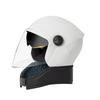 High Quality 3/4 Open Face Motorcycle Helmet ABS Waterproof Adult Head Protection Moto Helmet Double Mirror Scarf White