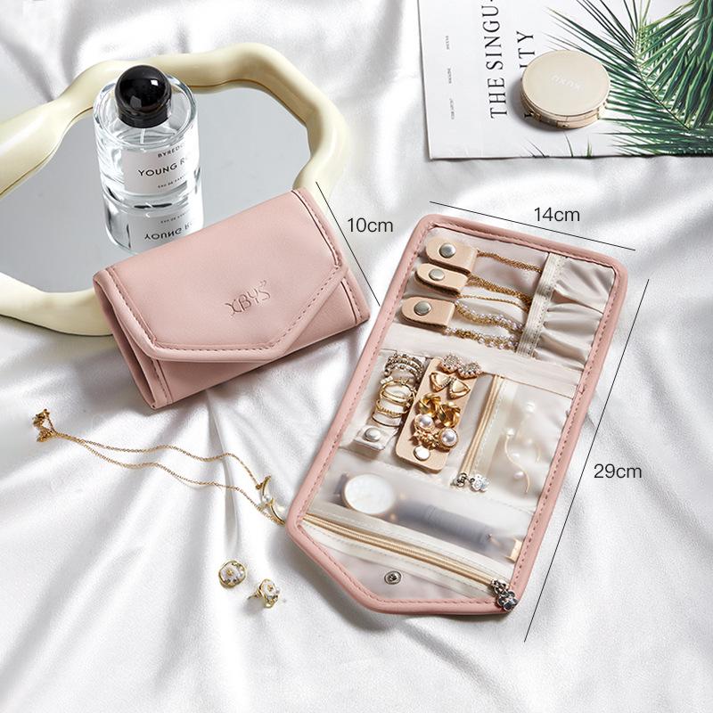 Популярный Складной Рулон для Ювелирных Изделий Дорожный Органайзер Портативный для Путешествий Серьги Кольца Бриллиантовые Ожерелья Броши Сумка для Хранения