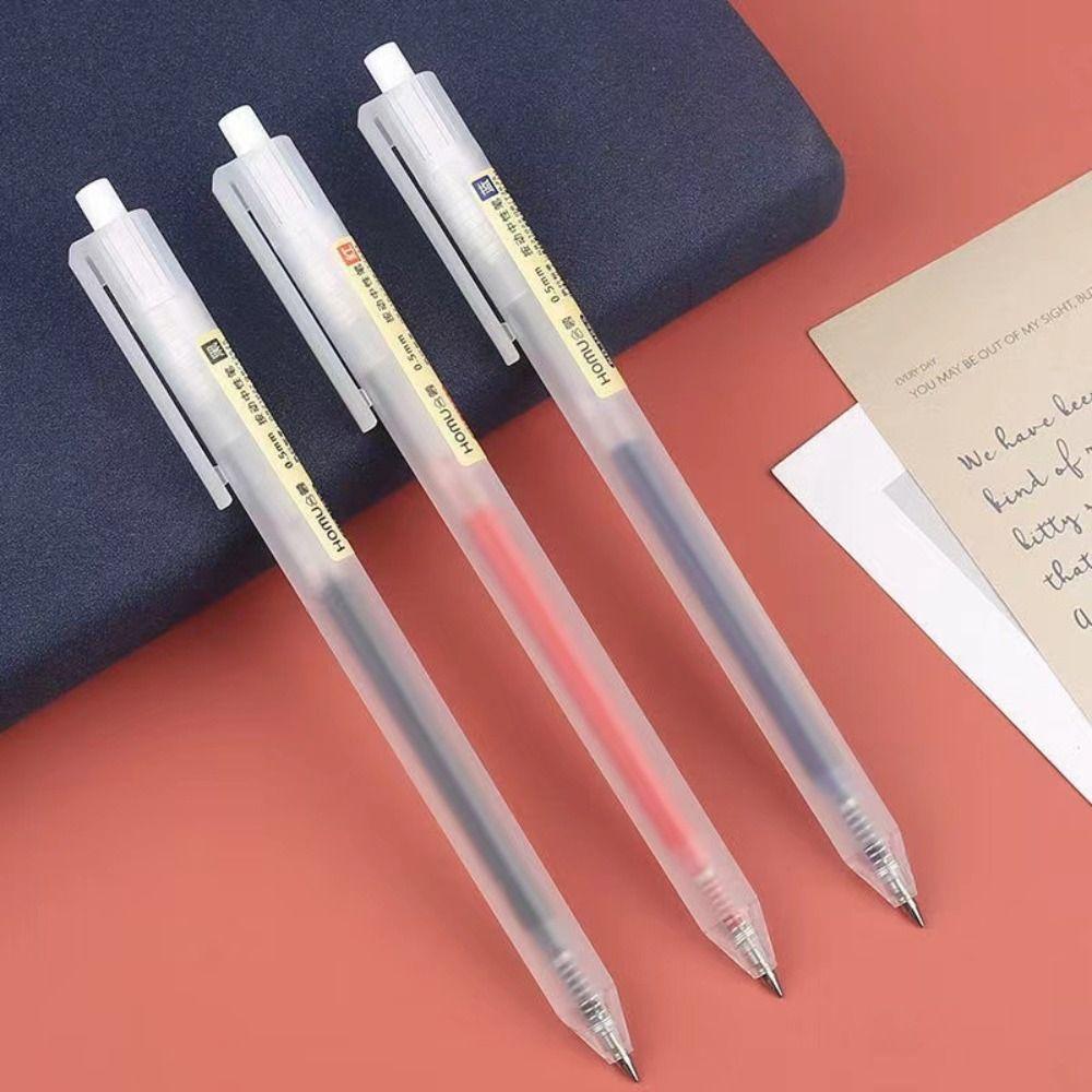 Press Type Gel Pen Quick-drying Ballpoint Pen Simple Signature Pens  Student Test