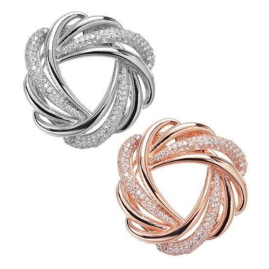 Elegant Luxury Scarf Ring Clip Round Shining Rhinestones Inlaid Side Waist Tightener Clip Clothing Wrap Holder Circle Clip Belt Buckle