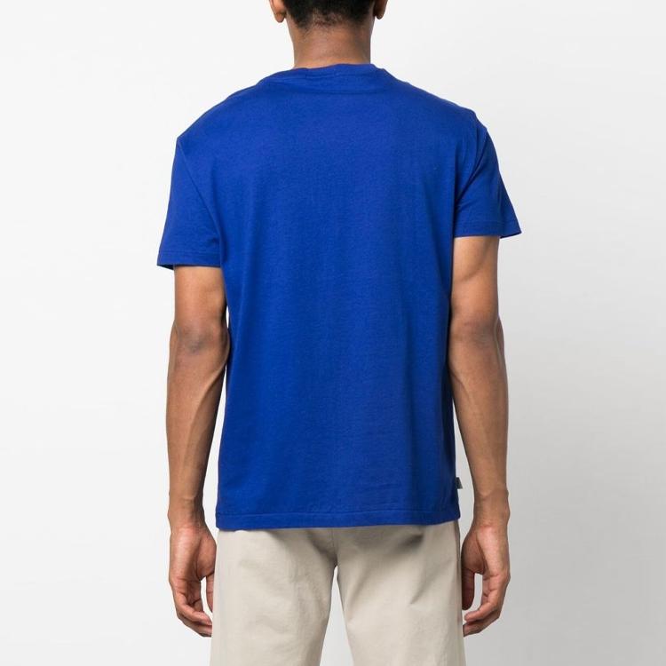 Polo Ralph Lauren Ss23 Логотип Круглый вырез Короткий рукав Футболка Мужская Футболка Синяя 710890804-003