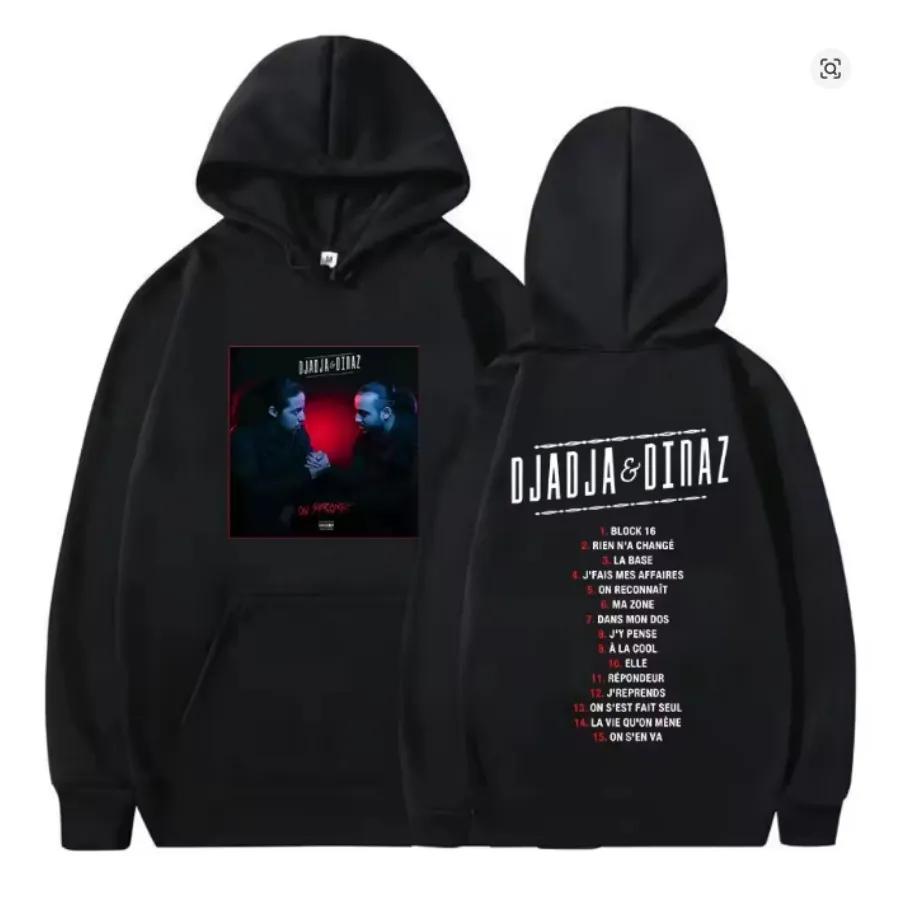 Djadja Dinaz Tour Album 2026 Graphic Hoodie Mens Clothing Hip Hop Gothic Sweatshirt Vintage Oversize Long Sleeve Hooded